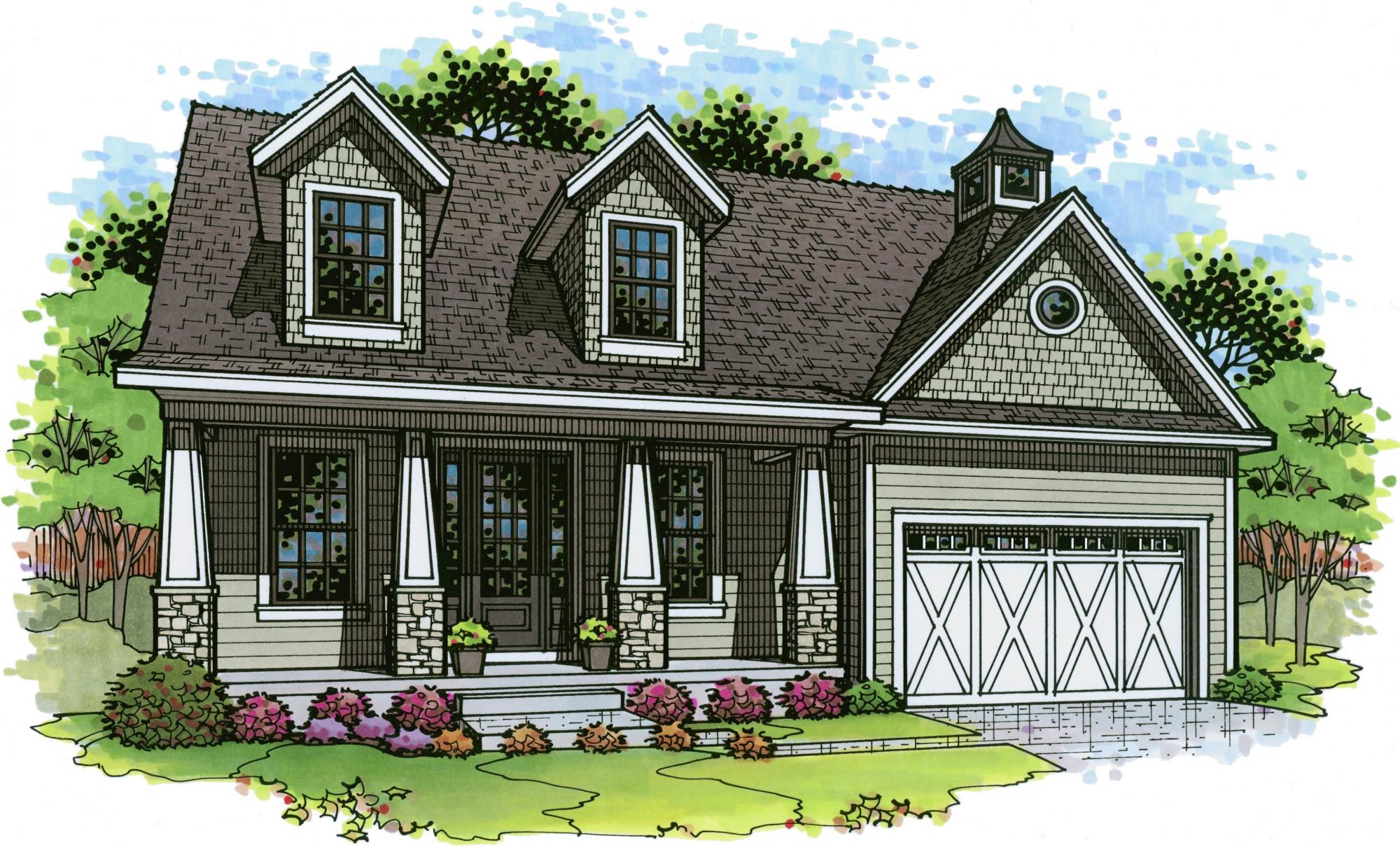 Color rendering of a magnolia model from lambie homes