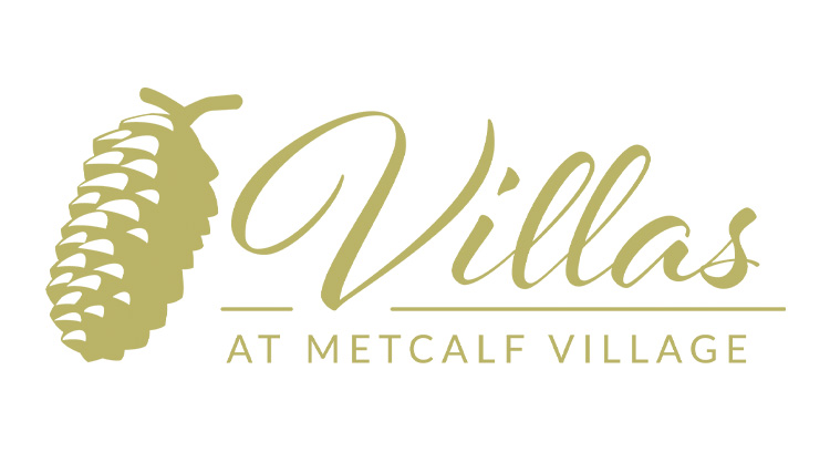 Logo for the villas and metcalf village from lambie custom homes
