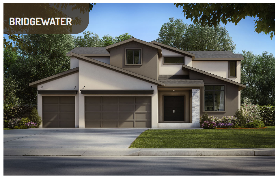 Front elevation of the Bridgewater model from lambie homes