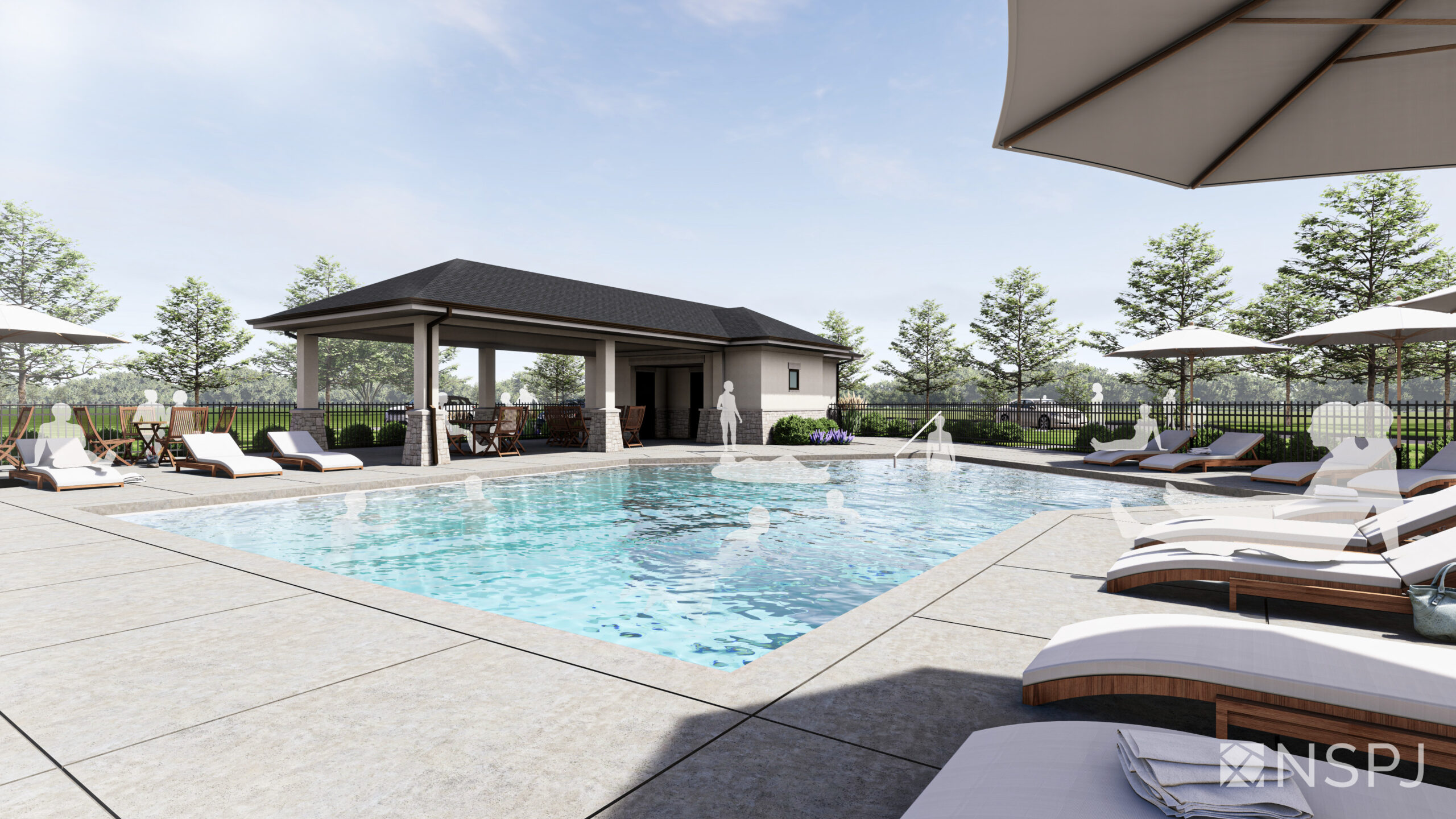 Mize hill pool area from lambie homes