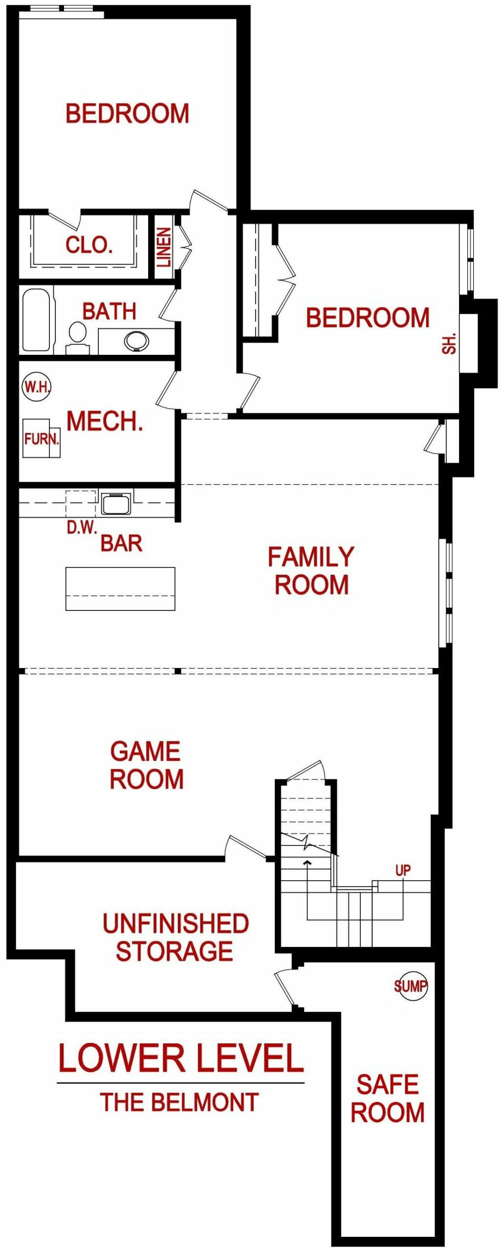 floorplan for the belmont model from lambie homes