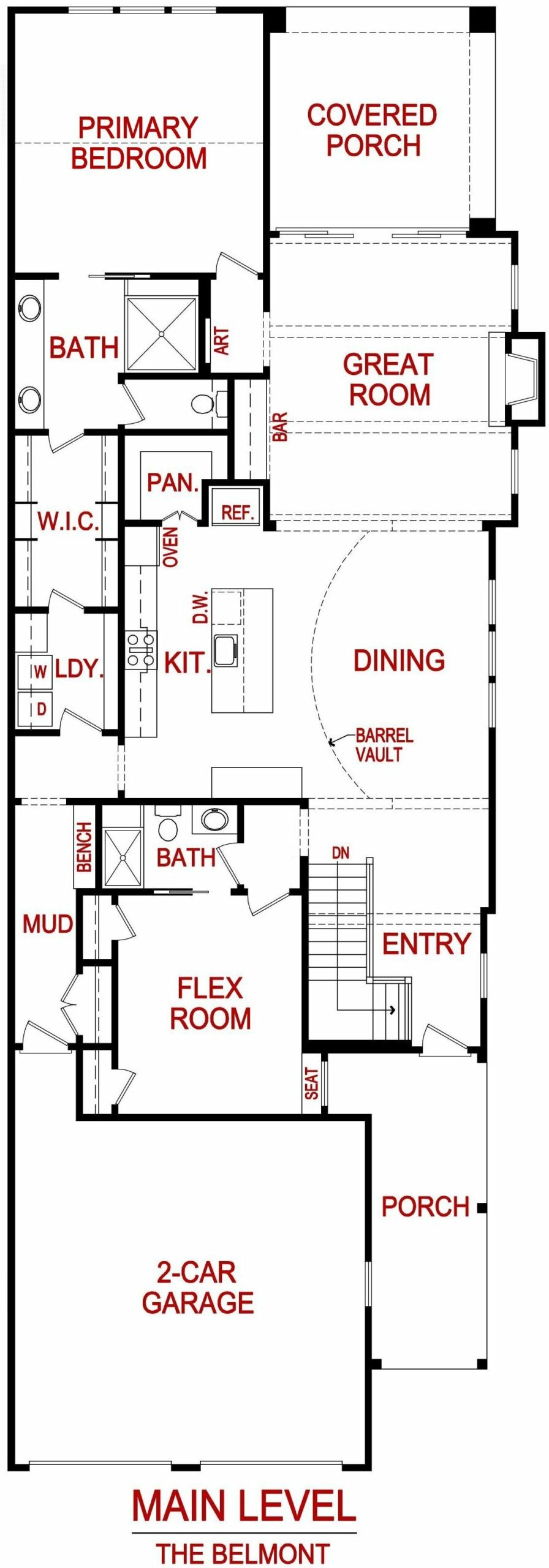 floorplan for the belmont model from lambie homes