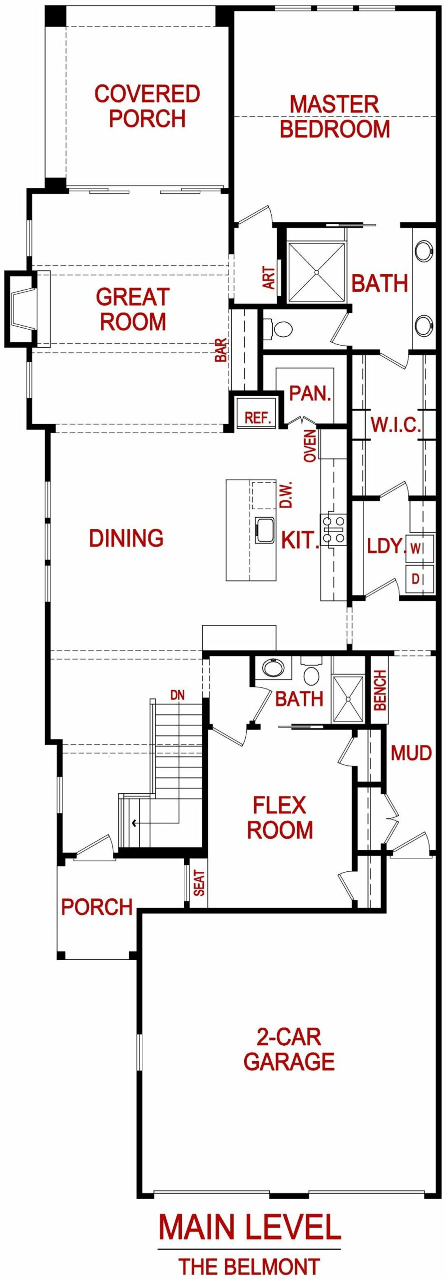 Belmont Main Floor Floor Plan Drawing