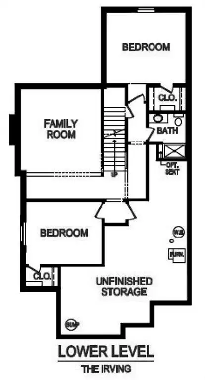 Lower level floor plan for 21921 W 82nd Ter from Lambie Homes