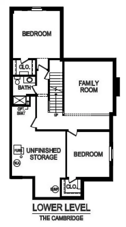 Lower level floor plan for 21919 W 82nd Ter from Lambie Homes
