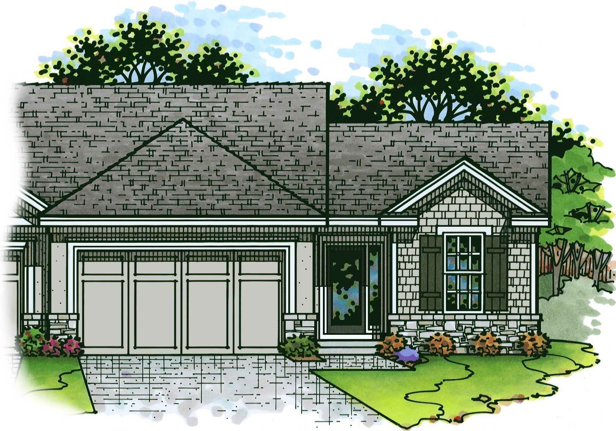 render of 9530 Shady Bend Rd from Lambie Homes