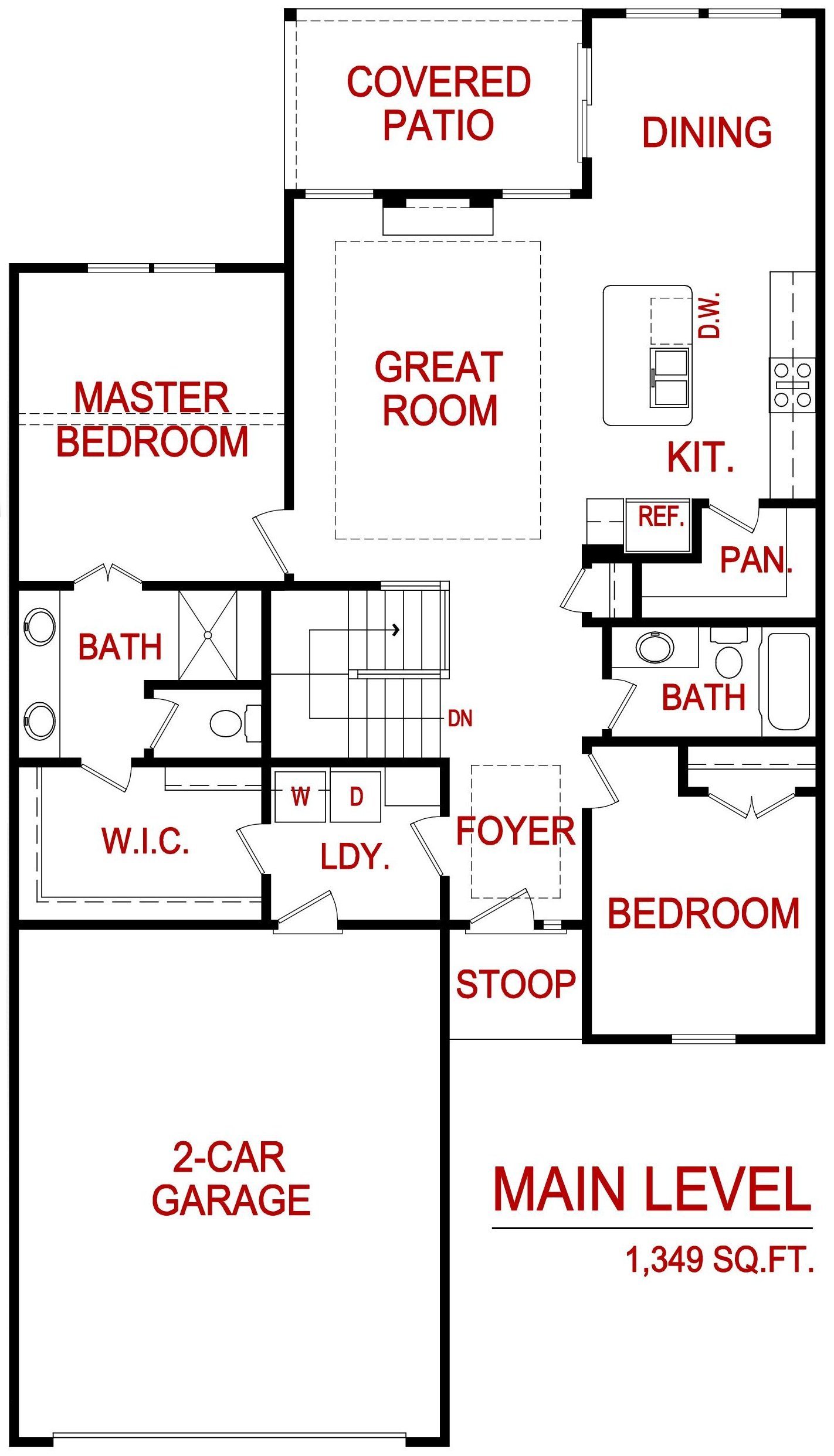 Floor plan for 9538 Shady Bend Rd., Lenexa, KS from lambie homes