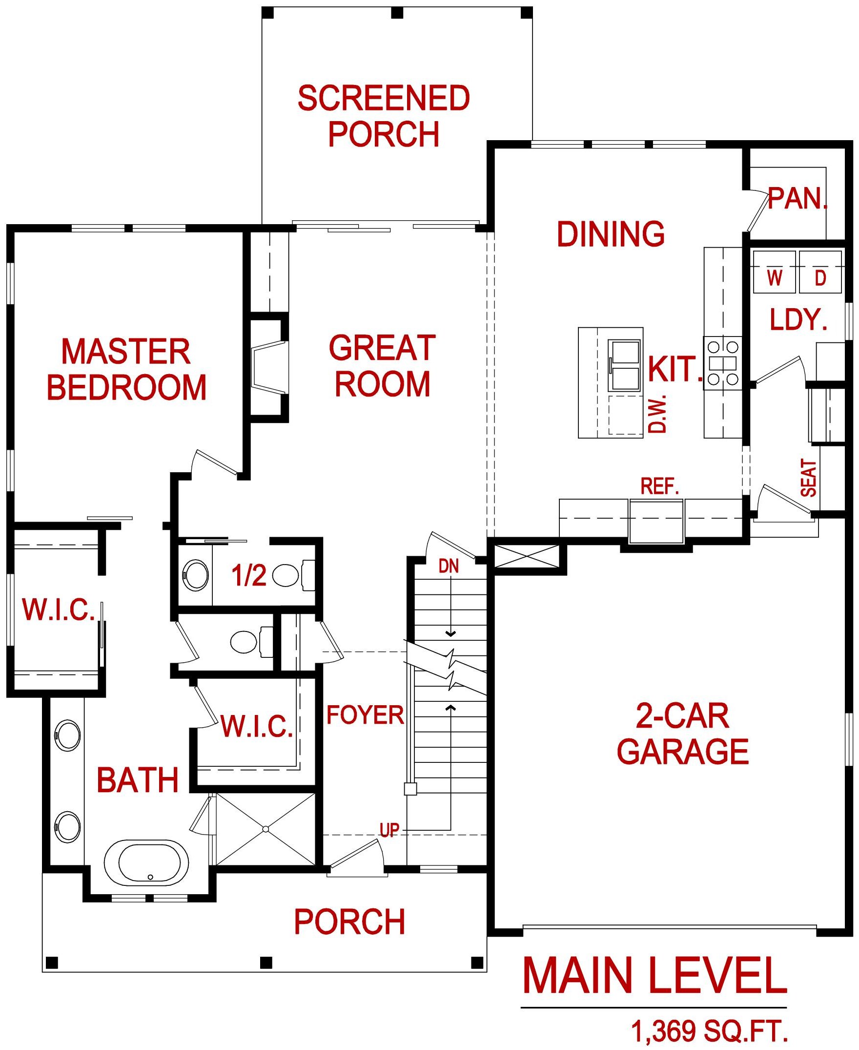 Floor plan of 3911 W. 68th Ter. from Lambie Homes