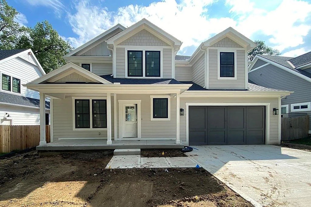 Front elevation of 5003 w. 71st terr from lambie homes