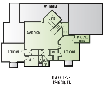 Floor plan of the camden model from lambie homes